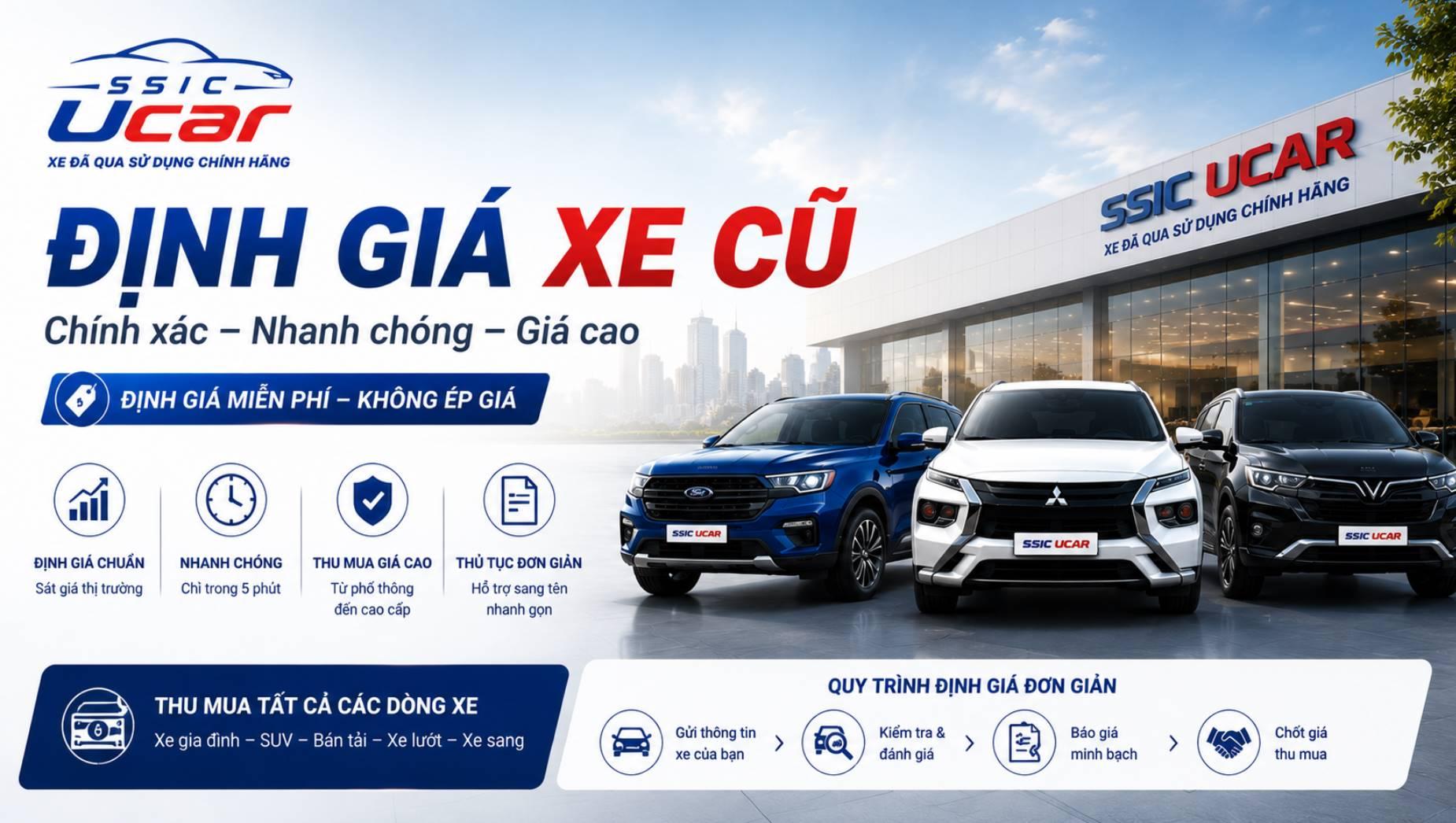 Định giá xe cũ - Thu mua xe đã qua sử dụng giá cao | SSIC UCAR